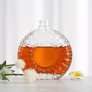 Sealing and Customizable Sealing Type 500ml Round Glass Bottles for Brandy Wine