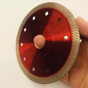 China SGS 125mm X Mesh Turbo Porcelain Tile Cutting Grinder Wheel Red on sale