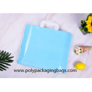 China Biodegradable 0.13mm Poly Plastic Loop Handle Bags on sale