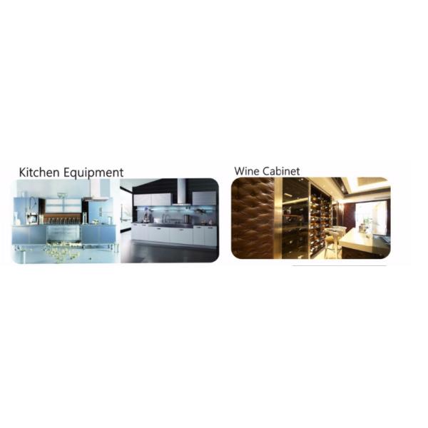 Gray / Gold 304 Colored Stainless Steel Sheets For Cookware ISO Standard