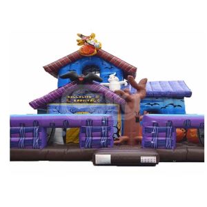 Halloween Haunted House Inflatable Bounce House Combo With Blower Maintenance