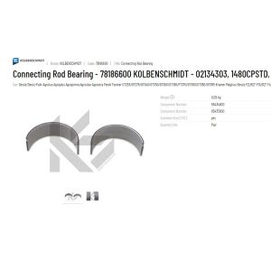 Connecting Rod Bearing 78186600 0213 4303 0213 7741 0210 1145 0213 4302