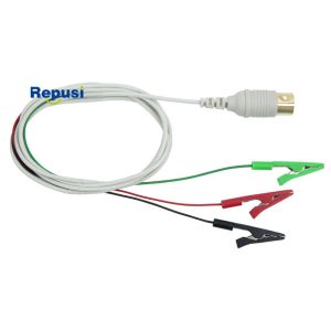 Resusable Shielded 3-Clip Lead Wire With Touchproof Connector 120m Length