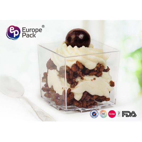 Quality Recyclable Disposable Plastic Dessert Cup 60Ml Disposable Pudding Cups wholesale