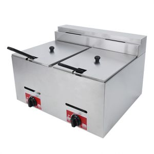 6L 6L Double-tank Gas Fryer for Making Frying Food on Table Top in Commercial
