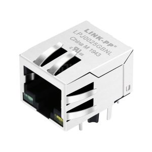 Cheap X Mutiple XRJG-01A-4-E11-02 Compatible LINK-PP LPJ0025GBNL 10/100 Base-T Tab Down Green/Yellow Led 1x1 Port Ethernet FastJacks RJ-45 Connector Module for sale