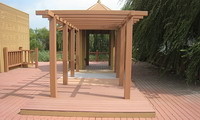 Cheap Brown Hollow Composite Pergola Material , Backyard Balcony Free Standing Pergola for sale