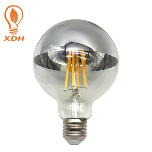 China E27 G80 Decorative Filament Bulbs 3000K Silver Coated Light Bulbs 4W 6W on sale