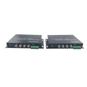 Holink 4-CH 720P 960P HDCVI/TVI/AHD Video Fiber Optic Transmitter With 1 Channel Reverse RS485 Data