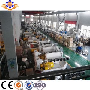15AC PVC Pipe Extrusion Line Plastic Pipe Making Machines With Saw Blade Cutting