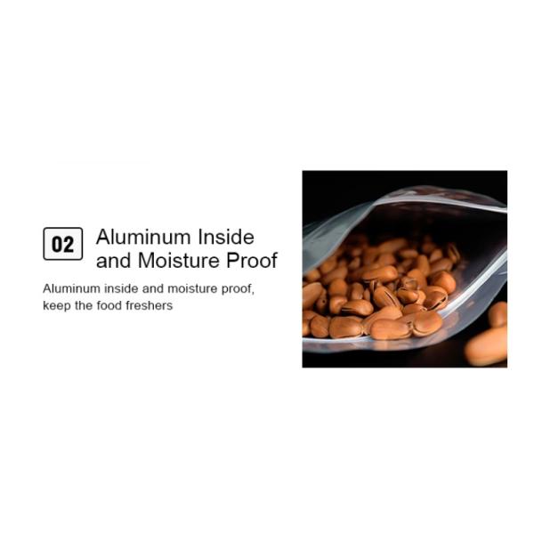 Stand Alone Zipper Top Aluminized Popcorn Snack Bags