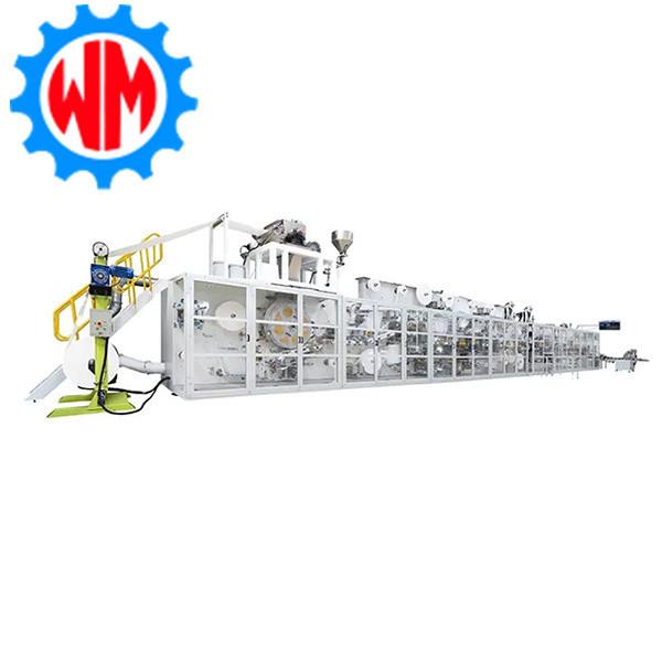 PLC Controlled HMI Sanitary Napkin Manufacture Line Easy Parameter Setting