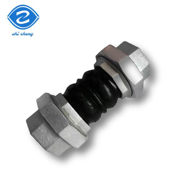 Quality 1 1 2" 1 1 4" Round Pipes Double Rubber Expansion Joints With Threaded Live Joints wholesale