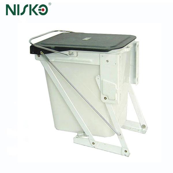 Quality Kitchen Cabinet Built in Dustbin Household Trash Can Waste Bin Tilting With Cover Drawer wholesale