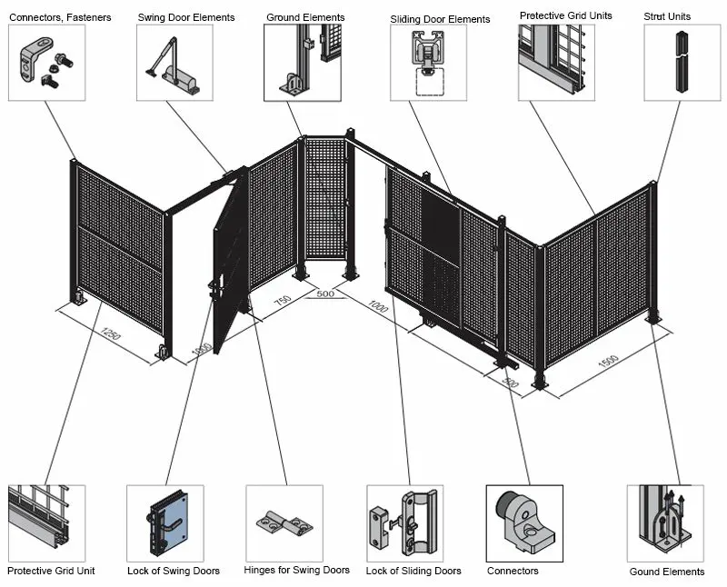 Extruded Welded Aluminum Industrial Profile Wire Mesh Fence 6063 - T5