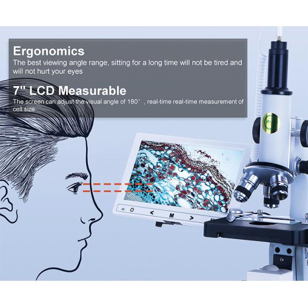 Quality Opto Edu 7" Lcd Handheld Digital Microscope Biological 2.0m wholesale