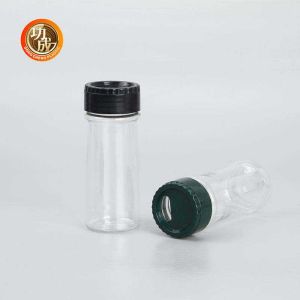 Screw Cap Plastic Spice Bottles Empty Pepper Seasoning Plastic Shaker Jars