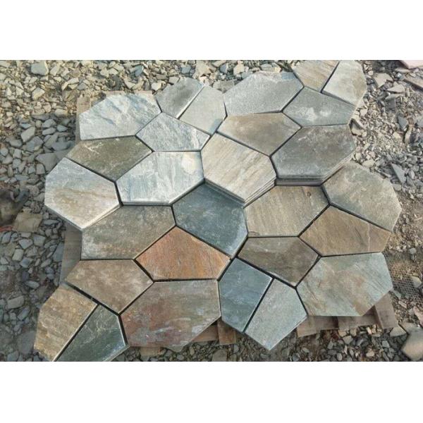 Quality Outside Block Paving Stones , Hard Quartzite Slate Paver Stepping Stones wholesale