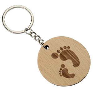 China Upgrade Your Keychain With Engraved Wooden Key Ring Eco-friendly And Natural on sale