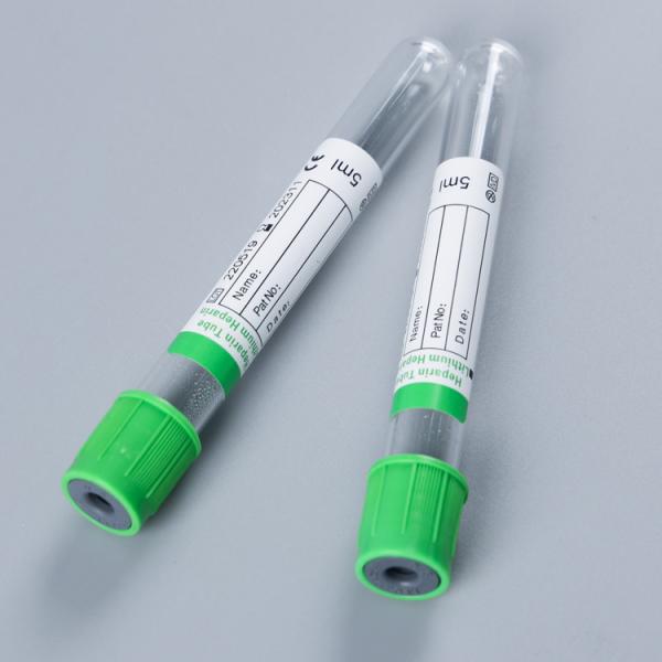 CE ISO Green Cap Lithium Heparin Disposable Vacuum Blood Collection Tube With Rubber Plug CE ISO Green Cap Lithium Heparin Disposable Vacuum Blood Collection Tube With Rubber Plug