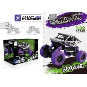 Cheap 1 / 32 Scale Pull Back And Go Alloy Toy Trucks For Toddlers 4 Big Wheels Red for sale