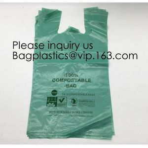 Biodegradable Reusable Plastic T-Shirt Bag Eco Friendly Compostable Grocery