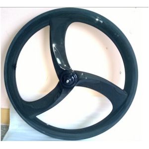 New Hot sale 700c 3k/UD matt Curve tri-spokes carbon clincher  for road &track bike wheel