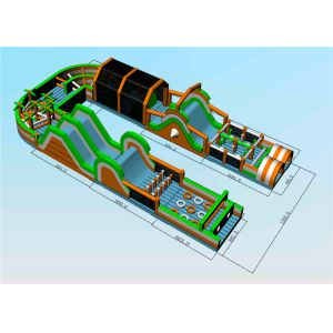 Amusement Park Commercial Inflatable Bounce House Tunnel Shaped Design Reliable