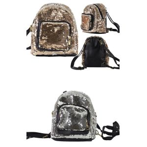 Sublimation Custom Photo Glitter Sequin Backpack Trendy Travel Sparkly Backpack