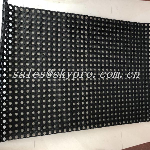 Quality Black Hole Type Hydrophobic Rubber Mats For Kitchen Workshop wholesale