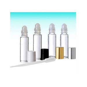 Various Caps Clear Glass Roll On Bottles Screen Printing Surface Handling