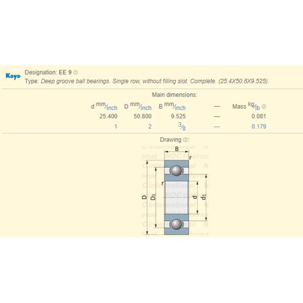 Single Row EE6 / EE8 / EE9 Mini Size Deep Groove Ball Bearing , EE Series Inch Bearing