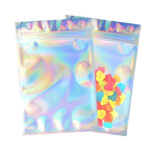 Cheap Flat Holographic Aluminum Foil Bag Non Toxic Candy / Soap Use for sale