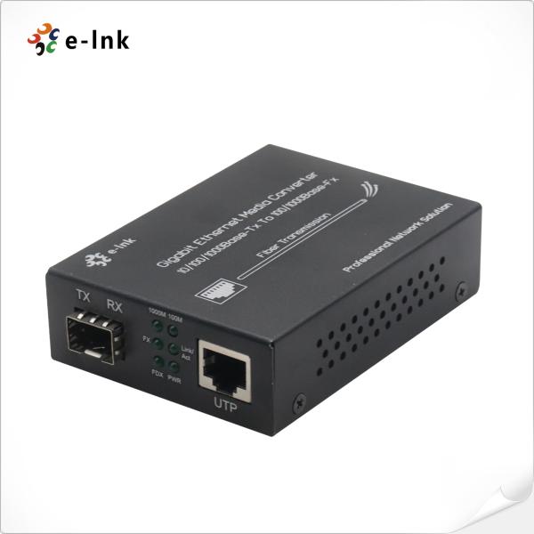 Quality 10/100/1000Base-T to 100/1000Base-F Gigabit Ethernet Fiber Media Converter SFP Slot wholesale