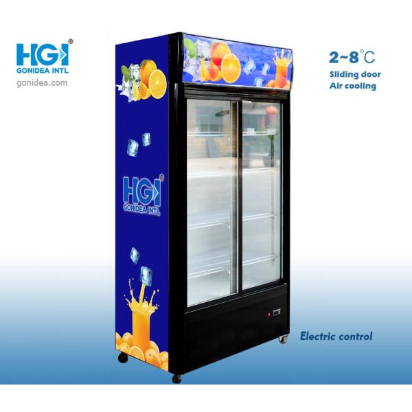 HGI HIPS Material Upright Drinks Display Fridge Vertical Freezer Glass Door 600L