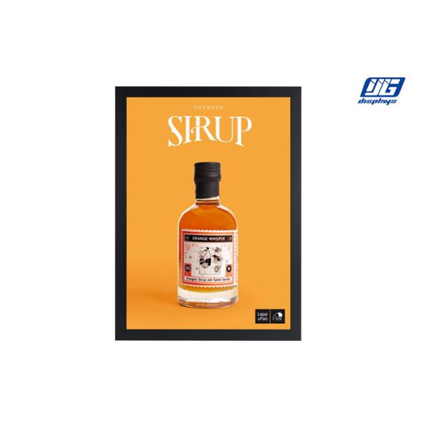 Quality Four Sided Snap Poster Frames , Ultra Slim Light Box Picture Frame DC 12V / 24V wholesale