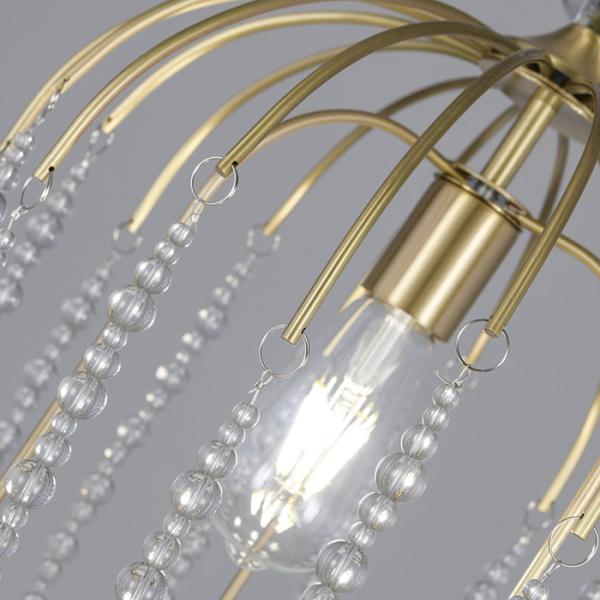 Anti Corrosion K9 Led Crystal Pendant Light Metal Clear AC85 - 265V