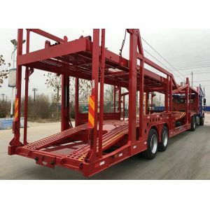 High Performance 2floors 6/8/10units Car Semi Trailer With Hydraulic Lifting