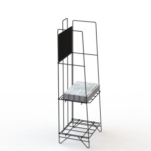 2 Wire Shelves Newspaper Display Stand KD Construction