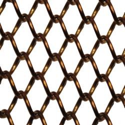 Anodized Aluminum Coil Drapery Customized Metallic Woven Curtains