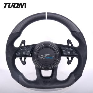China Matte Carbon Fiber Perforated Leather Audi Steering Wheel Custom Modify on sale