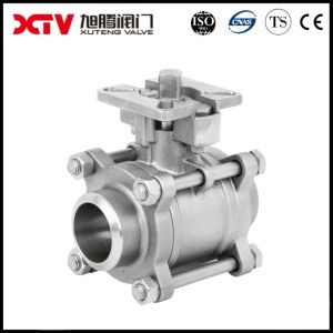 PTFE Seat Pneumatic Ball Valve With Tri Clamp Ends And Aluminium Actuator