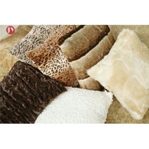Fluffy Square Faux Leopard Throw Pillow Cover Continuous Pattern warm Breathable