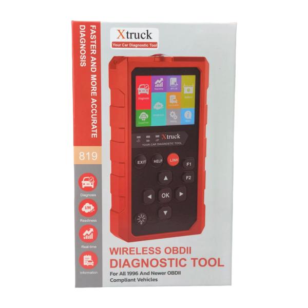 China Xtruck 819 OBD2 Scanner Automotive Diagnostic Tool with 9 Major Protocols Support 2.8-inch IPS Display and 16-pin OBDII Connector on sale China Xtruck 819 OBD2 Scanner Automotive Diagnostic Tool with 9 Major Protocols Support 2.8-inch IPS Display and 16-pin OBDII Connector on sale