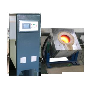 Cheap Touchscreen Industrial Induction Heating Machine With Auto Dumping Melting Furnace for sale