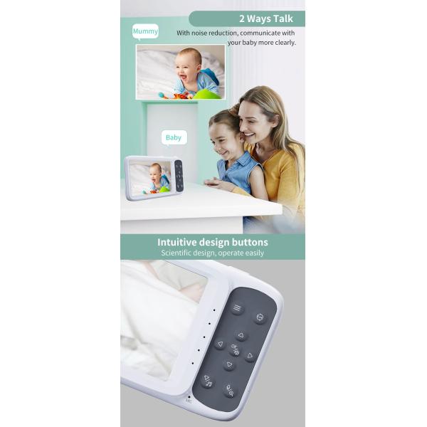 Bidirectional 720P Baby Monitor Noise Reduction Video Record MP3 / WAV Story / Music Play