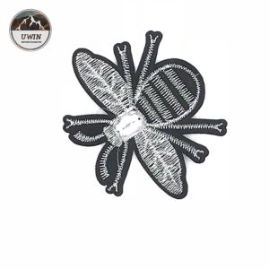 Classical Sequined Bee Iron On Patch , 8 * 6.5CM Size Animal Patches For Clothes