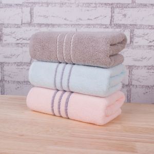 Pure Color Pattern Combed Cotton Luxury Bath Hand Face Towels for All Ages and