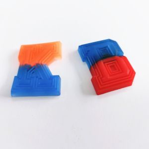 Embossed Custom Sew On Logo Patches , PVC Rubber Label With Special Effect