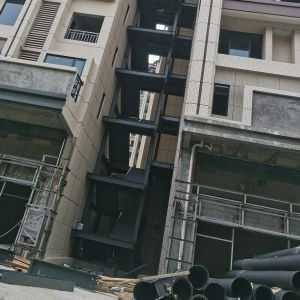 Quite Malleable Q355 Treads Steel Metal Stairs For Escape